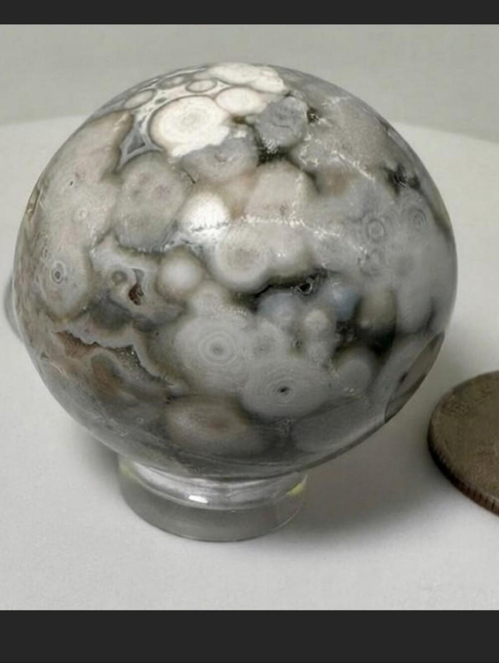 Rare HG 8th Vein Ocean Jasper Crystal Sphere✨️New Old Stock✨️Marovato Madagascar - Picture 9 of 12